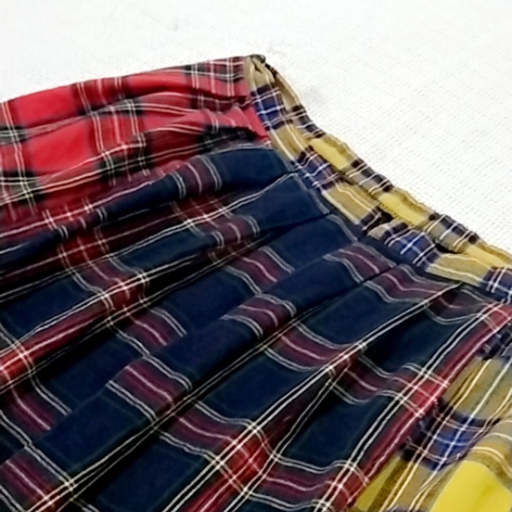 multicolored plaid skirt